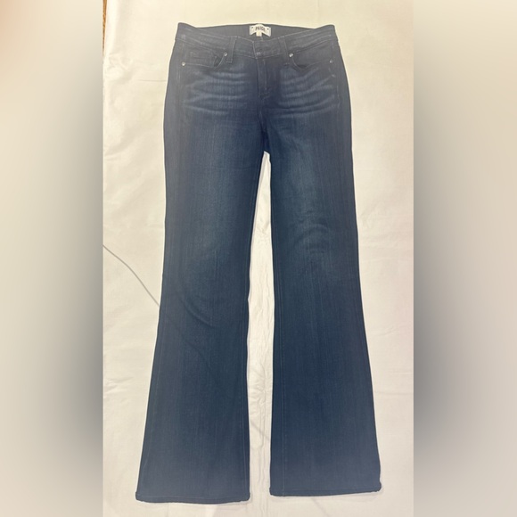 Paige Skyline Bootcut Dark Blue Jeans - Picture 4 of 7